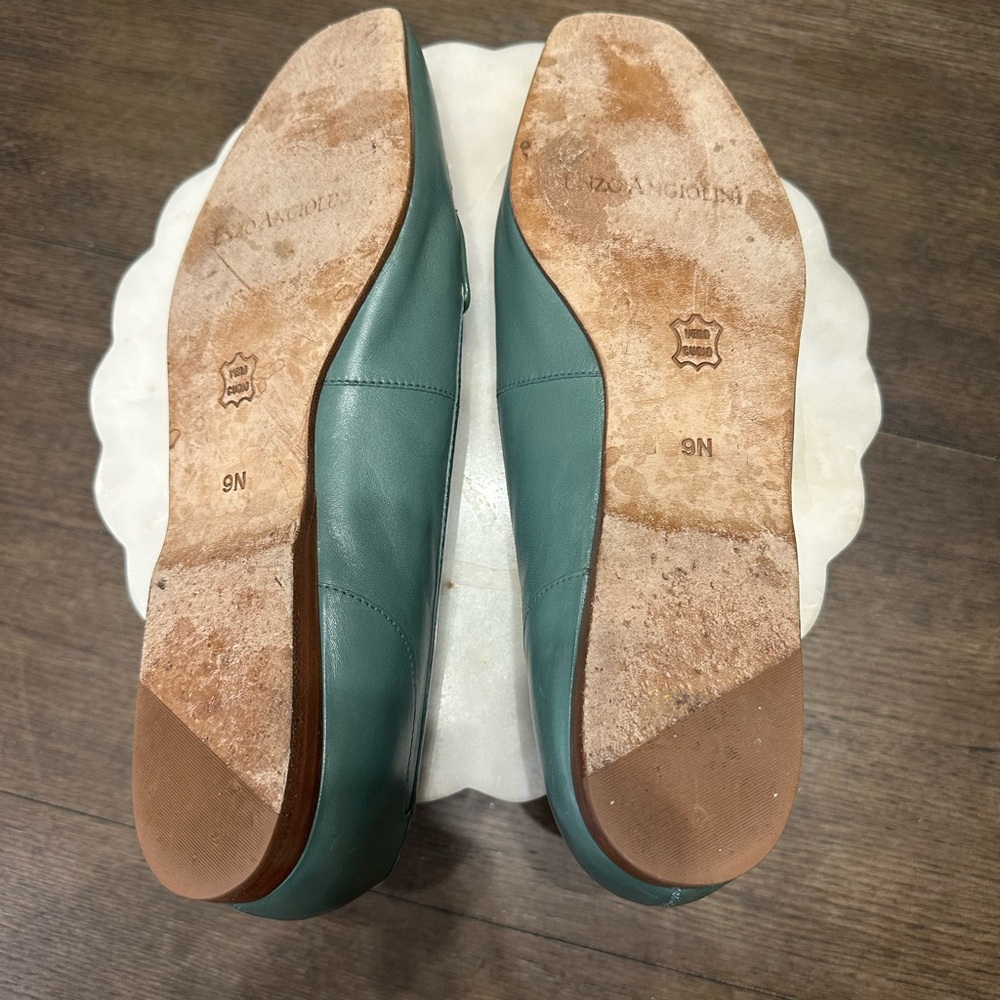Enzo Angiolini Mint Green Leather‎ Flats - Picture 5 of 5